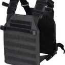 Greencity Weight Vest Adjustable Strength and Endurance Training, Tactical Vest Quick Release with Molle System, Fitness Workouts, Running (Black-1)