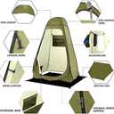 BRIAN & DANY Pop Up Shower Tent, Portable Privacy Camping Changing Tent, Camp Toilet Bathroom Pod with Rain Shelter & Windows, UPF 50+ & Waterproof, 47.2" x 47.2" x 74.8"