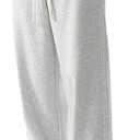 Men's Casual Baggy Wide Leg Lounge Travel Pants Streetwear with Pockets (Gray, L)