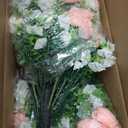 24" Artificial Peony Flowers Topiary Ball, Faux Outdoor Plants
Set of 2, UV Resistant, Potted Fake Bushes and Shrubs in Cement Pots for Front Porch Outside Planter Decor