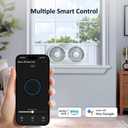 shinic 9" Twin Smart Window Fans with Exhaust and Intake, WiFi App Remote Control, 3 Speeds 3 Functions, Adjustable Width, Removable Cover, Bug Screen, Dual Window Fan Vertical for Bathroom Kitchen
