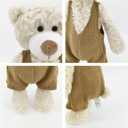 MR VIVICARE 13.5" Cream Beige Bear Stuffed Animals for Kids and New Born Babies,Knitted Dressed Stuffed Teddy Bear Plush Toys for Boys and Girls,Great Gifts on Birthday,Christmas,Machine Washable