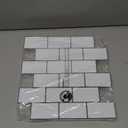 Art3d Peel and Stick Backsplash for Kitchen White Subway (10 Tiles, Thicker Design) (White With Black Grout)