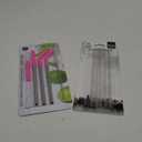 Pack of 2: 18/8 Stainless Steel Reusable Straws with Silicone Flex Tips 5 Piece Set, Manna 6 Pack Reusable Straws 