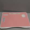 Laptop Bed Table, Laptop Desk for Bed, Foldable Laptop Bed Desk with USB Charge Port, Handle, Desktop Card Slot, Cup Slot, Side Drawer, Portable Laptop Table for Bed Eating Reading Working (Pink)