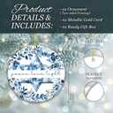 2 x Hanukkah Ornament 2025, Peace Love Light Ornament, White Elephant Gift Blue Star of David Decoration with Floral Wreath  Jewish, Festival of Lights Keepsake, Elegant Hanukkah Dcor