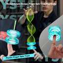 MAGICYOYO K2 Crystal Professional Finger Spin Yoyo, Responsive Yoyo for Kids 8-12 & Beginners, Durable PC Plastic Yo-yo, Includes 12 Yo yo Strings, Glove & Bag (Crystal Green)