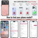 Vinich for iPhone 17 Pro Max Wallet Case with Card Holder, RFID Blocking Credit Slots Kickstand Shockproof Phone Cover Fit for iPhone 17 Pro Max 6.9" Rose Pink