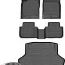 Wayhigh Floor Mats & Cargo Liner for Honda Civic Sedan Gas 2022-2026 (Not fit Hybrid), All Weather TPE Car Mats Waterproof Heavy Duty Floor Liners, Floor Mats Custom Fit for Civic Accessories