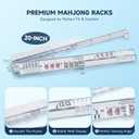 Mahjong Racks with Pushers, 20 Inch Non-Slip Set of 4,Clear, 20" x 3.2" x 1.1"