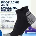 Pembrook Ankle Compression Socks for Women & Men - 4 Pairs | Sports Running Compression Socks | Athletic Ankle Support Socks (Black, L)