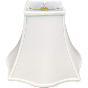 Royal Designs Fancy Square Bell Lamp Shade - White - 7 x 16 x 12.75