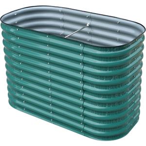 Raised Metal Garden Beds, Galvanized Steel, 47x24 inches, Garden Green or Terra Cotta (Garden Green, 47.2" 23.6" 31.5")