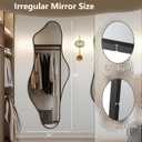 Irregular Mirror 63"x24" Cloud Vanity Mirror Wall Decor, Black
Asymmetrical Wall Mount Mirror, Decorative Mirror Modern Home Decor for Bedroom, Living Room, Entryway, Horizontal & Vertical