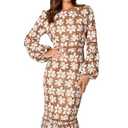 Petal & Pup Pierre Long Sleeve Lace Maxi Dress - Mocha M