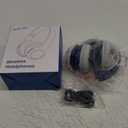 2024 Bluetooth Kids Headphones Fit for Aged 3-21, Colorful LED Lights Comfort Wireless Headphones with Microphone 94dB Volume Limited for School/iPad/PC/TV/Cellphones, Wired & TF Card Mode, Navy Blue