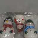 Impress Life Christmas Snowman Flameless Candles with Remote, Holiday Theme LED Candles, Battery Operated Real Wax Candles for Bedroom Party Winter Xmas Decor - Set of 3