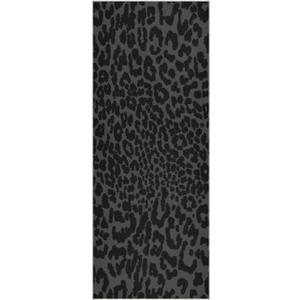 YETTASBIN Leopard Black Yoga Mat Towel, Non Slip Sweat Absorbent Hot Yoga Towel Portable Lightweight Travel Workout Towel with Storage Bag for Home Yoga, Pilates, Fitness 73x 27 Inch