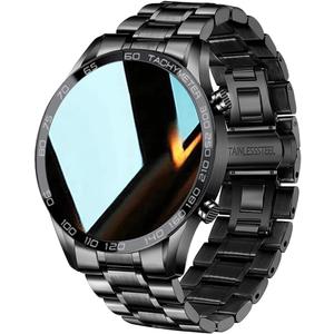 Men Smart Watch for Android iOS, Bluetooth Calls Voice Chat with Heart Rate/Sleep Monitor Fitness Tracker, 1.3" Full Touch Screen IP67 Waterproof Stainless Steel Activity Tracker for Men