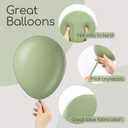 Awenztech 122pcs Sage Green Balloons, 18 12 10 5 inch Sage Balloons Different Sizes Light PastelGreen Balloon Arch Kit for Wedding Bridal Shower Baby Shower Birthday Party Decorations