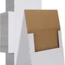 HORLIMER 12.8x12.8x1 Vinyl Record Shipping Boxes Set of 25, White Corrugated Cardboard Mailer Box for Mailing, Packaging, Moving Storage