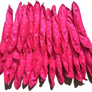 Aimin Soft Satin Sponge Overnight Curlers for Heatless, Long Hair Curls (20 pcs, pink)