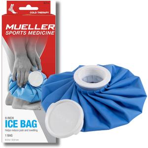 MUELLER Sports Medicine Reusable Ice Pack, 9" Bag, Cold Bag for Injuries and Pain Relief, Cold Therapy, Blue