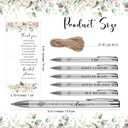 Chiisong 50 Sets Bridal Shower Favors for Guests Wedding Pens Bulk with Thank You Cards Bridal Shower Retractable Ballpoint Pen for Guest Gifts Game Prizes Wedding Souvenirs (Floral)
