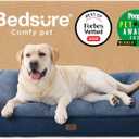 Bedsure SupportMax XL Pro Orthopedic Dog Beds Large Sized Dog - Extra Thick Supportive Dogs Couch with Waterproof Washable Cover, Extra Large Pet Sofa with Soft Sherpa and Nonskid Bottom, Blue