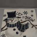 2 Pack Christmas Pillow Cover 18X18 Inch Snowman Snowflake Let It Snow Decoration Holiday Farmhouse Winter Pillow Case Decor for Home Sofa Picture can Differ