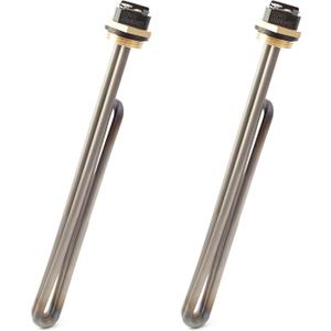 Titanium HE 90240 Heating Element Replacement for EcoSmart ECO 18 27 36 9KW 240V Tankless Water Heater Element Parts Replaces He 80240 RC04709024S SGB-2903 HA-P004 HA-P005, 2PCS Screw-In
