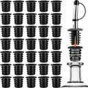 Maxdot 36 Pack Liquor Pourer Adapters for Large Olive Oil Bottles and Liquor Bottles, up to 1inch/25mm Neck Bottle, Converts Regular Size Spout to Large Pouring Spout