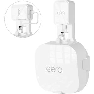 Relassy Wall Mount Holder for eero 6e/6, Outlet Stand Bracket Compatible with eero 6 Mesh Wi-Fi System Extender Router (1 Pack), No Messy Wires, Space Saving