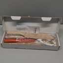 Astercook Knife Set, 13 Pieces Kitchen Knives Set with Healthy Anti-Rust Coating, Dishwasher Safe, Stainless Steel Chef Knife Sets with 6 Blade Guards, Perfect Holiday Gifts for Kitchen (Large, Cream)