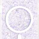 for iPhone 16e Case, Clear Glitter MagSafe Compatible, Cute Bling Sparkly Girly Case for iPhone 16e, Magnetic Protective Phone Cover, Purple Glitter, Cetus