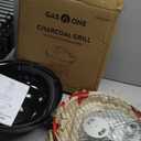 Gas One  14-inch Portable Barbecue Grill with 3-Point Locking Lid for Heat Preservation  Dual Venting System  Small Charcoal Grill for Backyard, Camping, Boat