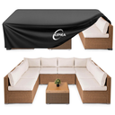 Kipiea Patio Furniture Covers Waterproof Winter, Heavy-Duty Outdoor Furniture Set Covers for Table Chairs, Anti-UV, No Tears or Fading (110"L x 84"W x 28"H) Black