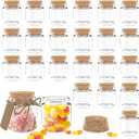 Goiio 24 Pack 1.7 Oz Glass Bottles with Cork Stoppers,50 ML Mini Small Glass Bottles for Wedding Favors,Crafts Home Decorations,Party Favors