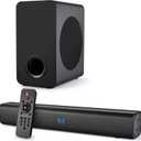 Fansbe Direct Sound Bar Speakers Bluetooth Wireless, TV Speakers Sound Bar Subwoofer, Home Theater Surround Sound Bar HDMI(ARC) Optical AUX USB 2.1ch Home Audio Sound System TV PC Wall Mount, Black