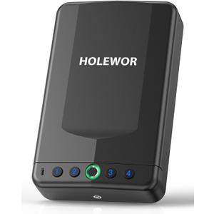 Car Gun Safe, Small Pistol Safe Biometric Gun Lock Box for Handgun, Portable Fingerprint Quick Access Travel Gun Case for Nightstand Bedside