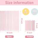 Tenceur 100 Pack Scalloped Pastel Napkins Mixed Stripe Ice Cream 5 x 5 Inch Disposable Paper Cocktail Beverage Napkins for Pastel Summer Party Shower Birthday Dinner Decor Supplies Favor(Four Colors)