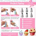 Cake Decorating Kit,Piping Bags and Tips Set,Cake Decorating Supplies,Frosting Piping Kit,Cake Baking Supplies for Beginners (255PCS)