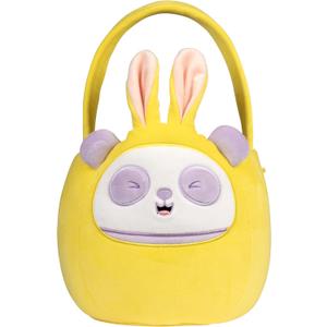 Squishmallows Original 12in Lancelot the Chocolate Bunny Egg Hunt Basket  Ultrasoft Official Jazwares Plush Accessory (Purple & White Panda)