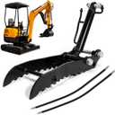 Hydraulic Thumb Clip, Mini Excavator Thumb Fit for Mini Excavators Below 3 Tons & HT-10C HT-10CZ HT-10D HT-10G Excavator #Small Digger Metal Grab Clip Single Hole Backhoe Hydraulic Thumb
