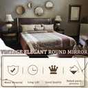 Hicarer 4 Pcs Decorative Wall Mirror Round Modern Circle Mounted Mirror Metal Wall Art Decor for Bedroom Living Room Entryway Dining Room Hallway (Bronze)