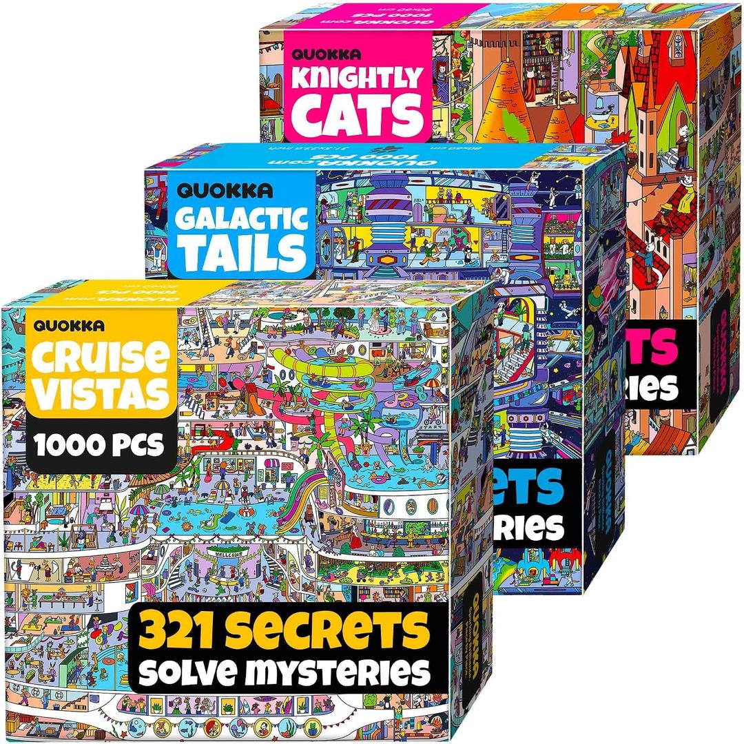 1000 Piece Puzzle for Adults – 2 Jigsaw Puzzles for Adults 1000 Pieces, 31.5" x 23.5"