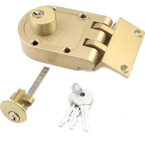 MY MIRONEY Jimmy Proof Deadbolt Lock Heavy Duty Safety Double Cylinder Locking Deadbolt with Keys Gold