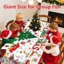 Giant Christmas Coloring Poster Tablecloth for Kids, 3072 Jumbo Holiday Coloring Banner, Xmas Crafts & Activities for Parties, Classrooms, Kids Gifts