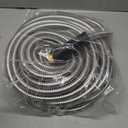 75FT Metal Garden Hose 304 Stainless Steel Flexible Water Hose - No Kink & Tangle Heavy Duty Pipe with Nozzle, Durable 3/4 Brass Fittings and Valve - Rust Proof Puncture Proof for Yard Lawn