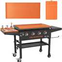 36" Silicone Griddle Cover for Blackstone and 16" Griddle Tools Mat for Blackstone,Food Grade Silicone Mat |Thick & Heavy-Duty Full Wrap-Around Protection | Anti-Dirt & Rust (36 inches + 16 inches)